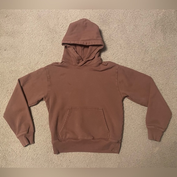 Aritzia TNA Cozy Fleece Perfect Fit Hoodie in Brown 2XS - Picture 1 of 5